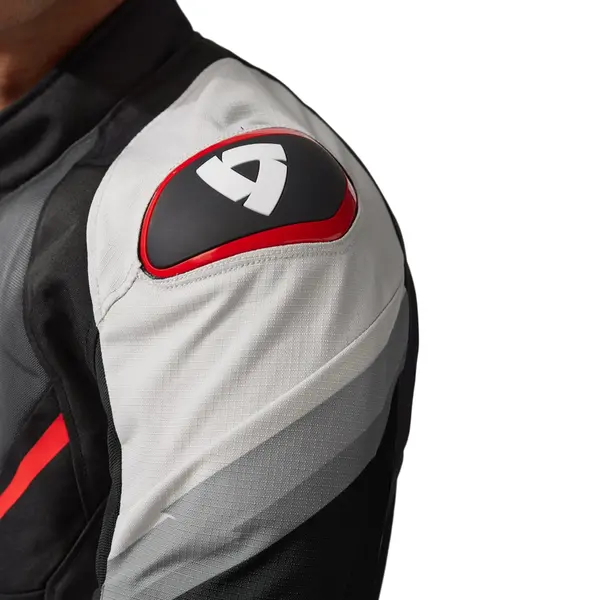 Jaqueta Revit Quantum 3 Air Cinza/Vermelho (Ventilada) - Grid Motors