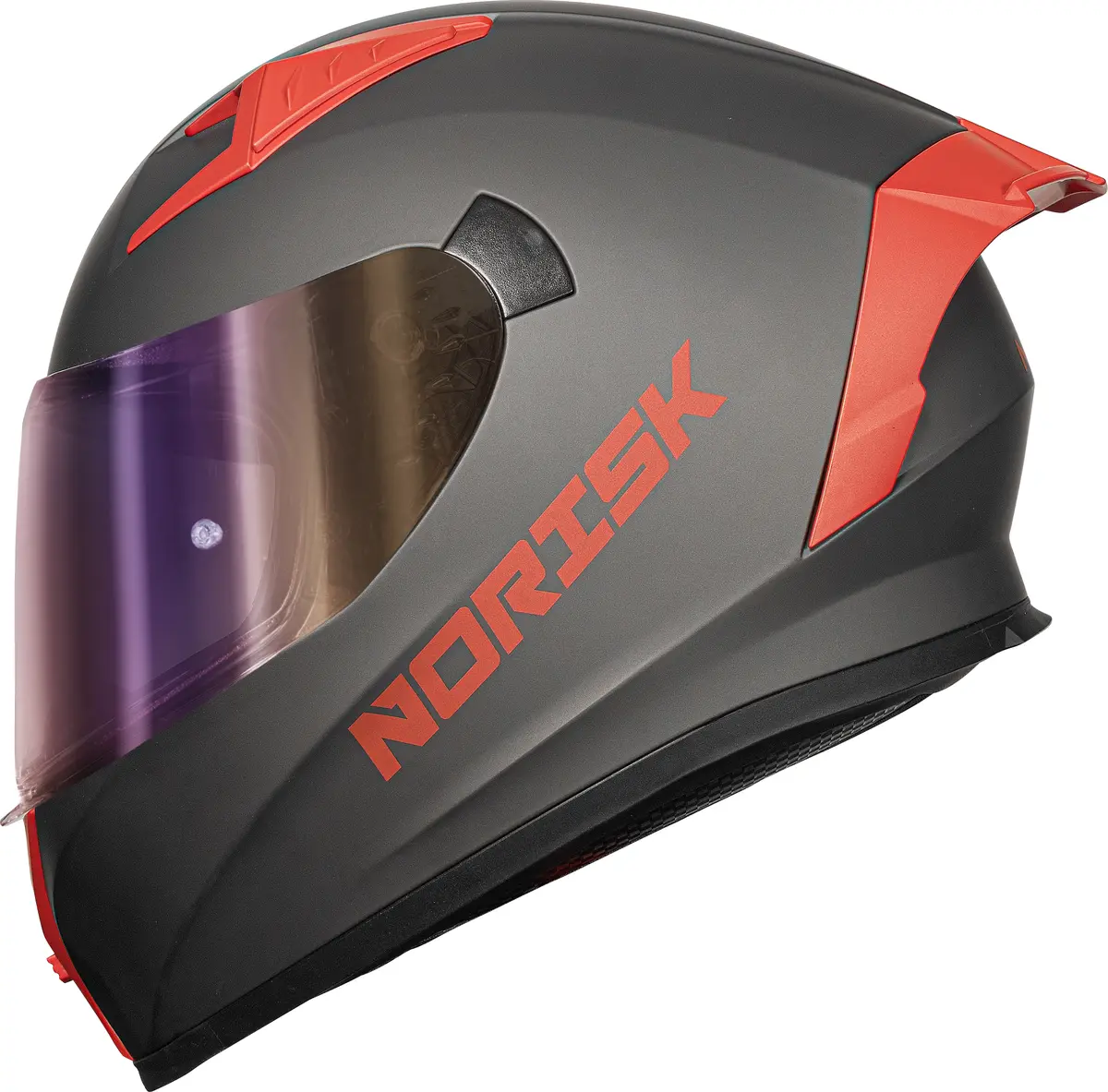 Capacete Norisk Flow Monocolor - Cinza Titânio - Grid Motors