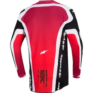 Imagem 2 de Camisa Alpinestars Supertech AFD Vista 26 - Preto/Vermelho/Branco