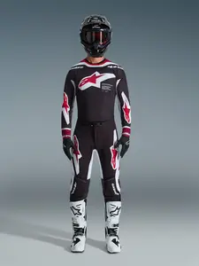 Imagem 6 de Camisa Alpinestars Supertech AFD Vista 26 - Preto/Vermelho/Branco