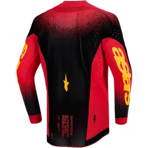 Imagem 2 de Camisa Alpinestars Supertech Scenz 26 - Vermelho/Preto/Amarelo