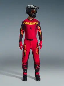 Imagem 8 de Camisa Alpinestars Supertech Scenz 26 - Vermelho/Preto/Amarelo
