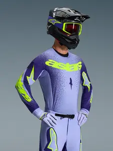 Imagem 3 de Camisa Alpinestars Supertech Scenz 26 - Roxo/Amarelo Fluor