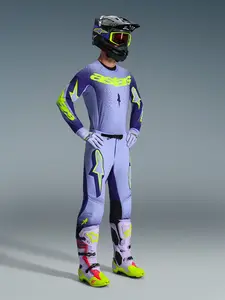 Imagem 5 de Camisa Alpinestars Supertech Scenz 26 - Roxo/Amarelo Fluor