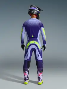 Imagem 6 de Camisa Alpinestars Supertech Scenz 26 - Roxo/Amarelo Fluor