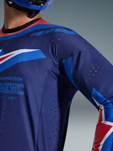 Imagem 10 de Camisa Alpinestars Supertech Vista 26 - Azul Marinho/Vermelho