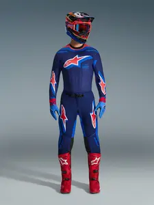 Imagem 9 de Camisa Alpinestars Supertech Vista 26 - Azul Marinho/Vermelho