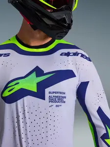 Imagem 10 de Camisa Alpinestars Supertech Vista 26 - Cinza/Amarelo Fluor/Azul