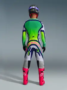 Imagem 7 de Camisa Alpinestars Supertech Vista 26 - Cinza/Amarelo Fluor/Azul