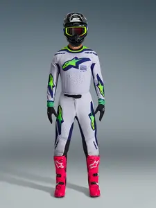 Imagem 9 de Camisa Alpinestars Supertech Vista 26 - Cinza/Amarelo Fluor/Azul
