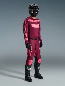 Imagem 3 de Camisa Alpinestars Racer Riway 26 - Vermelho Escuro Coral