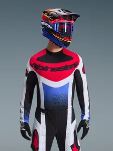 Imagem 3 de Camisa Alpinestars Techstar Knif 26 - Preto/Branco/Vermelho