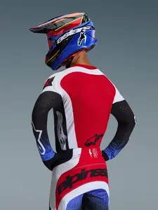Imagem 5 de Camisa Alpinestars Techstar Knif 26 - Preto/Branco/Vermelho