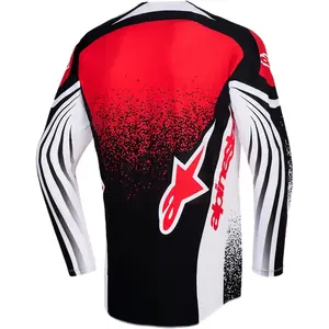Imagem 2 de Camisa Alpinestars Techstar Nomur 26 - Preto/Branco/Vermelho