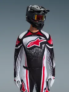 Imagem 3 de Camisa Alpinestars Techstar Nomur 26 - Preto/Branco/Vermelho