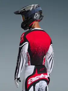 Imagem 5 de Camisa Alpinestars Techstar Nomur 26 - Preto/Branco/Vermelho