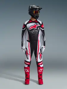 Imagem 6 de Camisa Alpinestars Techstar Nomur 26 - Preto/Branco/Vermelho