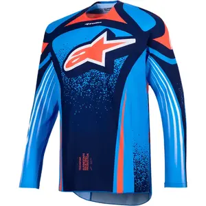 Camisa Alpinestars Techstar Nomur 26 - Azul Marinho/Laranja
