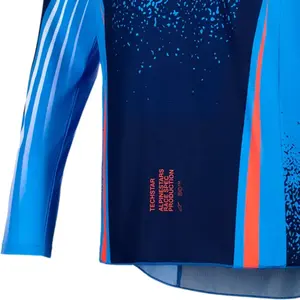 Imagem 4 de Camisa Alpinestars Techstar Nomur 26 - Azul Marinho/Laranja