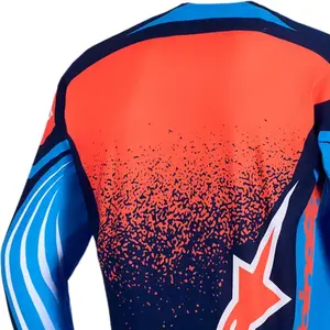 Imagem 5 de Camisa Alpinestars Techstar Nomur 26 - Azul Marinho/Laranja