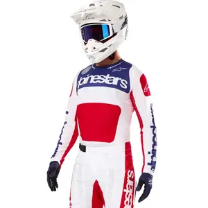 Imagem 3 de Camisa Alpinestars Techstar Red Bud - Branco/Azul/Vermelho