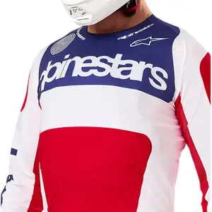 Imagem 5 de Camisa Alpinestars Techstar Red Bud - Branco/Azul/Vermelho