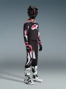 Imagem 7 de Calça Alpinestars Supertech AFD Vista 26 - Preto/Vermelho/Branco