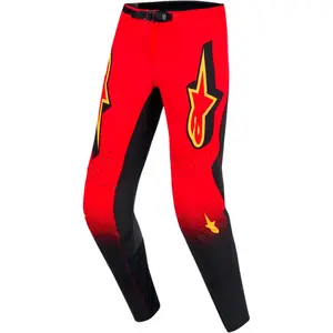 Imagem 1 de Calça Alpinestars Supertech Scenz 26 - Vermelho/Preto/Amarelo