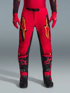 Imagem 3 de Calça Alpinestars Supertech Scenz 26 - Vermelho/Preto/Amarelo