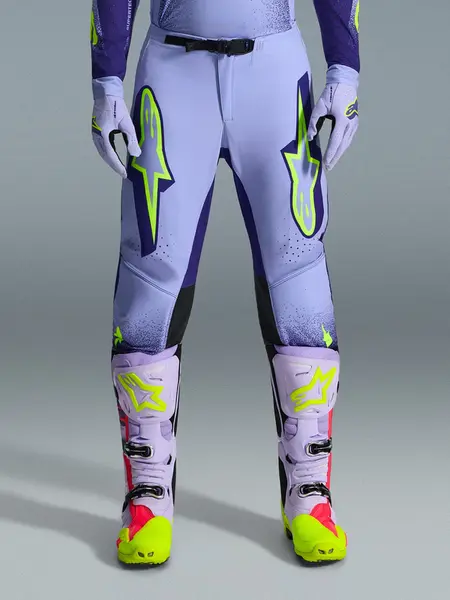 Calça Alpinestars Supertech Scenz 26 - Roxo/Amarelo Fluor - Grid