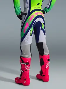 Imagem 5 de Calça Alpinestars Supertech Vista 26 - Cinza/Amarelo Fluor/Azul