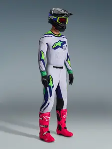 Imagem 6 de Calça Alpinestars Supertech Vista 26 - Cinza/Amarelo Fluor/Azul