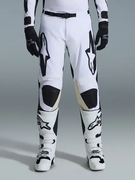 Calça Alpinestars Racer Riway 26 - Branco/Preto - Grid Motors