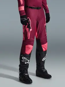 Imagem 3 de Calça Alpinestars Racer Riway 26 - Vermelho Escuro Coral