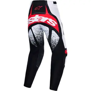 Imagem 2 de Calça Alpinestars Techstar Nomur 26 - Preto/Branco/Vermelho