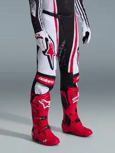 Imagem 4 de Calça Alpinestars Techstar Nomur 26 - Preto/Branco/Vermelho