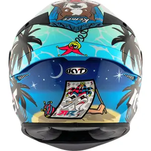 Imagem 9 de Capacete KYT TT Course Riccardo Rossi 2022 BCN - Branco/Preto