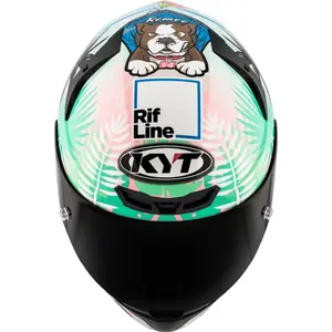 Imagem 6 de Capacete KYT TT Course Riccardo Rossi 2022 BCN - Branco/Preto