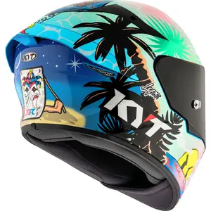 Imagem 8 de Capacete KYT TT Course Riccardo Rossi 2022 BCN - Branco/Preto