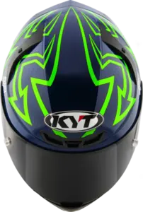 Imagem 5 de Capacete KYT TT Course Manzi - Azul Escuro/Verde
