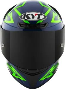 Imagem 6 de Capacete KYT TT Course Manzi - Azul Escuro/Verde