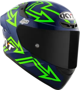 Imagem 4 de Capacete KYT TT Course Manzi - Azul Escuro/Verde