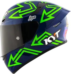 Imagem 1 de Capacete KYT TT Course Manzi - Azul Escuro/Verde