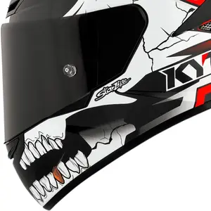 Imagem 4 de Capacete KYT TT Course Pirate - Preto/Branco/Vermelho