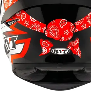 Imagem 6 de Capacete KYT TT Course Pirate - Preto/Branco/Vermelho