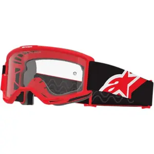 Óculos Alpinestars Vision OTG - Vermelho/Preto/Branco (Lente Transparente)