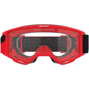Imagem 3 de Óculos Alpinestars Vision OTG - Vermelho/Preto/Branco (Lente Transparente)