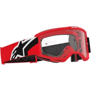 Imagem 2 de Óculos Alpinestars Vision OTG - Vermelho/Preto/Branco (Lente Transparente)