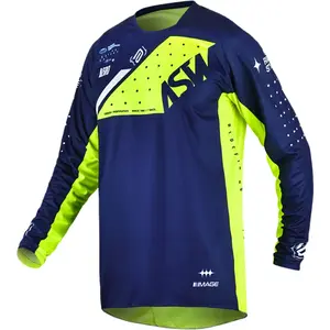 Camisa ASW Image Karma 26 - Azul Marinho/Amarelo Fluor/Branco