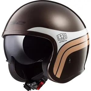 Imagem 3 de Capacete LS2 OF599 Spitfire Sunrise - Marrom/Branco
